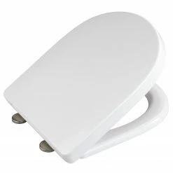 WENKO WC-Sitz Exclusive Nr. 3 - Duroplast / Edelstahl - Weiß / Silber -Badaccessoires Verkäufe 1000242980 210909 10150000004 DETAILS P000000001000242980