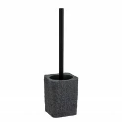 WENKO WC-Garnitur Villata - Polyresin - Anthrazit