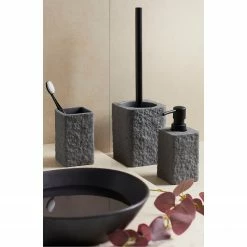 WENKO WC-Garnitur Villata - Polyresin - Anthrazit -Badaccessoires Verkäufe 1000243012 210129 09320600198 DETAILS P000000001000243012