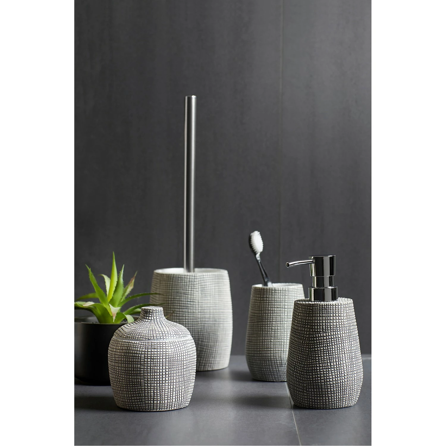 WENKO WC-Bürste Gilba - Polyresin - Grau 4 WENKO WC-Bürste Gilba - Polyresin - Grau – Bild 2