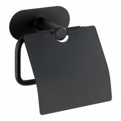 WENKO Toilettenpapierhalter Orea - Edelstahl - Schwarz
