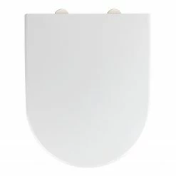 WENKO WC-Sitz Exclusive Nr. 4 - Duroplast / Edelstahl - Weiß / Silber