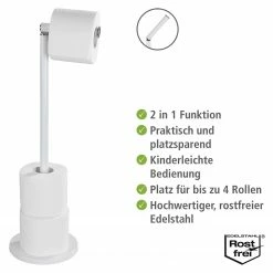 WENKO Toilettenpapierhalter Odars (2er-Set) - Edelstahl - Weiß -Badaccessoires Verkäufe 1000243080 210129 09323500406 DETAILS P000000001000243080