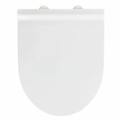 WENKO WC-Sitz Exclusive Nr. 6 - Duroplast / Edelstahl - Weiß / Silber