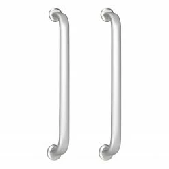 WENKO Wandhaltegriff Secura Premium (2er-Set) - Aluminium - Silber - Breite: 68 cm