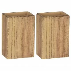 WENKO Zahnputzbecher Marla (2er-Set) - Polyresin - Braun