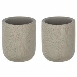 Zahnputzbecher Joy - Zement - Taupe