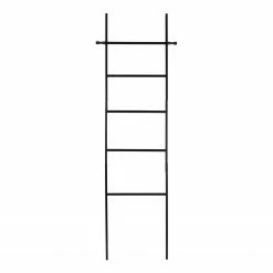 WENKO Handtuchleiter Suri - Bambus - Schwarz