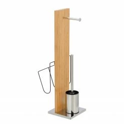 WENKO Stand WC-Garnitur Portofino - Bambus - Braun