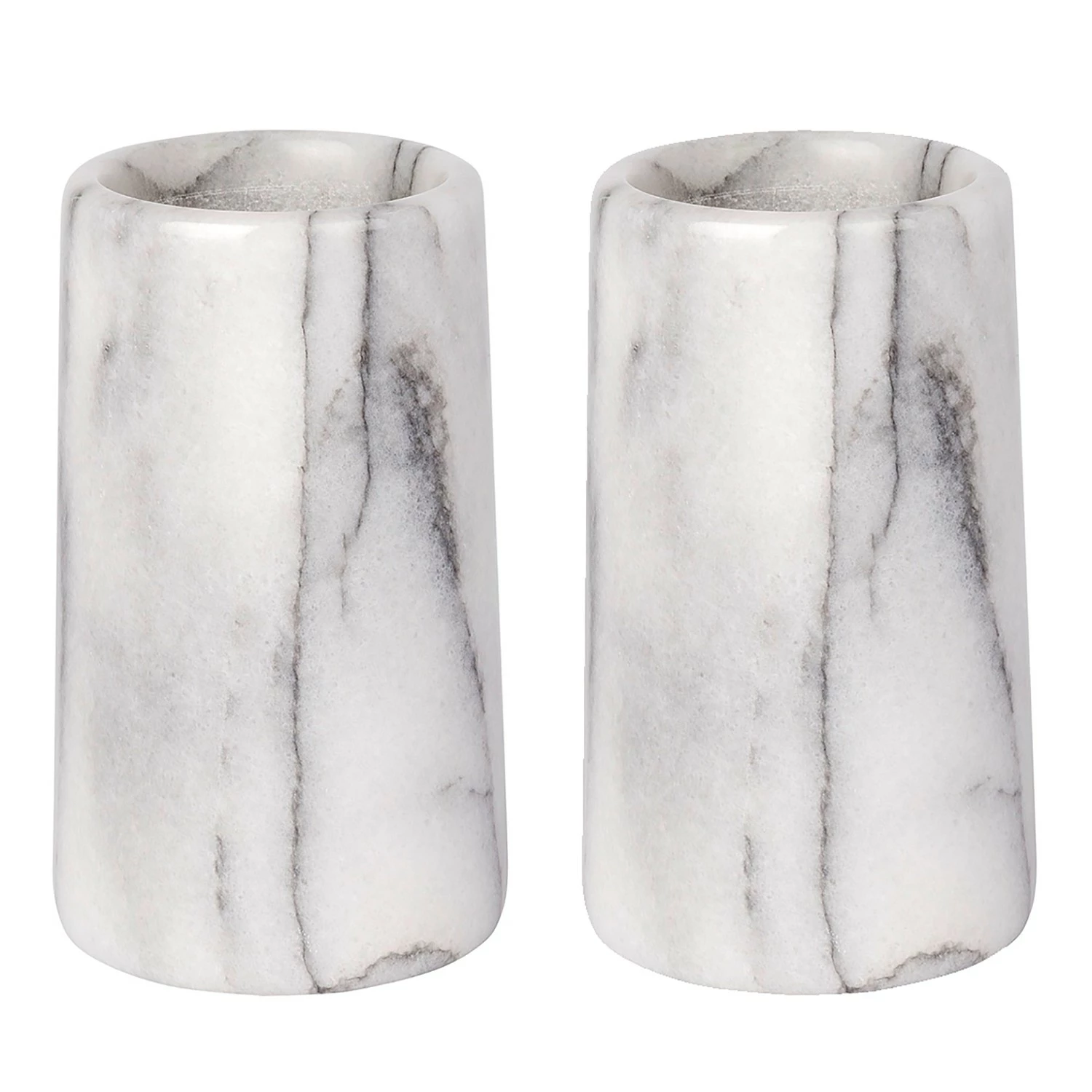 WENKO Zahnputzbecher Onyx (2er-Set) - Marmor - Weiß 3 WENKO Zahnputzbecher Onyx (2er-Set) - Marmor - Weiß