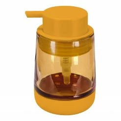 Kleine Wolke Seifenspender Belly - Glas / Silikon - Goldgelb