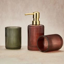 Kleine Wolke Zahnputzbecher Antoinette - Glas - Olivgrün -Badaccessoires Verkäufe 1000244736 210205 17183800140 DETAILS P000000001000244736