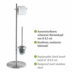 WENKO Stand WC-Garnitur Pieno - Metall - Satiniert -Badaccessoires Verkäufe 1000257682 210422 0739000001071 ICON DETAILS P000000001000257682 icon seal