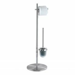 WENKO Stand WC-Garnitur Pieno - Metall - Satiniert