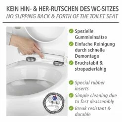 WENKO WC-Sitz Astera - Metall / Kunststoff - Silber -Badaccessoires Verkäufe 1000257685 210422 0739050001089 ICON DETAILS P000000001000257685 icon seal