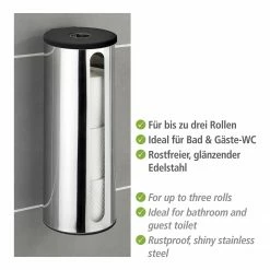 WENKO Ersatzrollenhalter Detroit - Metall - Silber -Badaccessoires Verkäufe 1000257748 210422 074002001317 ICON DETAILS P000000001000257748 icon seal