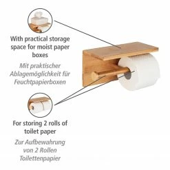 WENKO Toilettenpapierhalter Duo - Bambus - Natur -Badaccessoires Verkäufe 1000257776 210422 074025001406 ICON DETAILS P000000001000257776 icon seal