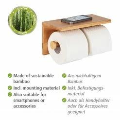 WENKO Toilettenpapierhalter Duo - Bambus - Natur -Badaccessoires Verkäufe 1000257776 210422 074025001407 ICON DETAILS P000000001000257776 icon seal