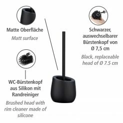 WENKO WC-Garnitur Badi - Keramik - Schwarz -Badaccessoires Verkäufe 1000257778 210422 074027001415 ICON DETAILS P000000001000257778 icon seal