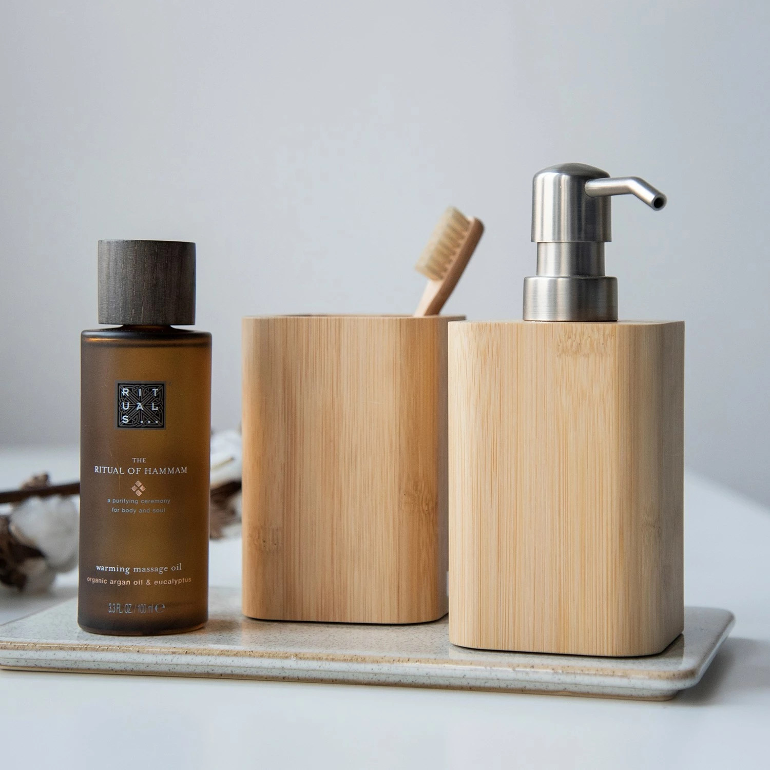 WENKO Seifenspender Bambusa - Bambus lackiert - Natur 5 WENKO Seifenspender Bambusa - Bambus lackiert - Natur – Bild 3