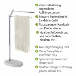 WENKO Handtuchständer Puro - Metall / Kunststoff - Chrom / Beige -Badaccessoires Verkäufe 1000257807 210422 074101001553 ICON DETAILS P000000001000257807 icon seal