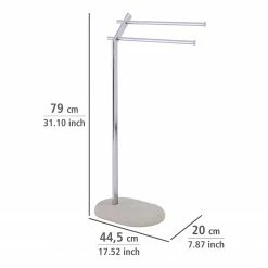 WENKO Handtuchständer Puro - Metall / Kunststoff - Chrom / Beige -Badaccessoires Verkäufe 1000257807 210422 074101001554 ICON DETAILS P000000001000257807 icon seal