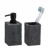 WENKO Bad-Accessoire-Set Villata (2-teilig) - Anthrazit -Badaccessoires Verkäufe 1000257819 210422 07411100605 IMAGE P000000001000257819