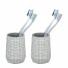 WENKO Zahnputzbecher Ohrid - Polyresin - Grau - 2er Set -Badaccessoires Verkäufe 1000257825 210422 07411500621 IMAGE P000000001000257825