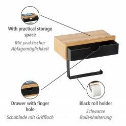 WENKO Toilettenpapierhalter Bambusa - Bambus - Natur / Mehrfarbig -Badaccessoires Verkäufe 1000257841 210422 074133001662 ICON DETAILS P000000001000257841 icon seal 1