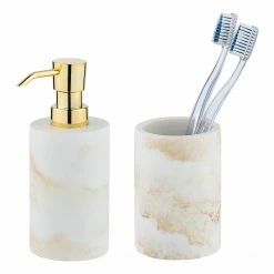 WENKO Bad-Accessoire-Set Odos (2-tlg.) - Weiß