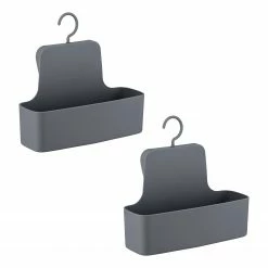 WENKO Duschcaddy Barcelona (2er-Set) - Anthrazit