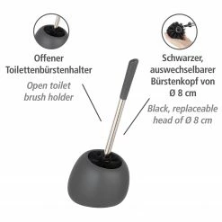 WENKO Bad-Accessoire-Set Polaris II (3-teilig) - Grau -Badaccessoires Verkäufe 1000257860 210422 074145001715 ICON DETAILS P000000001000257860 icon seal