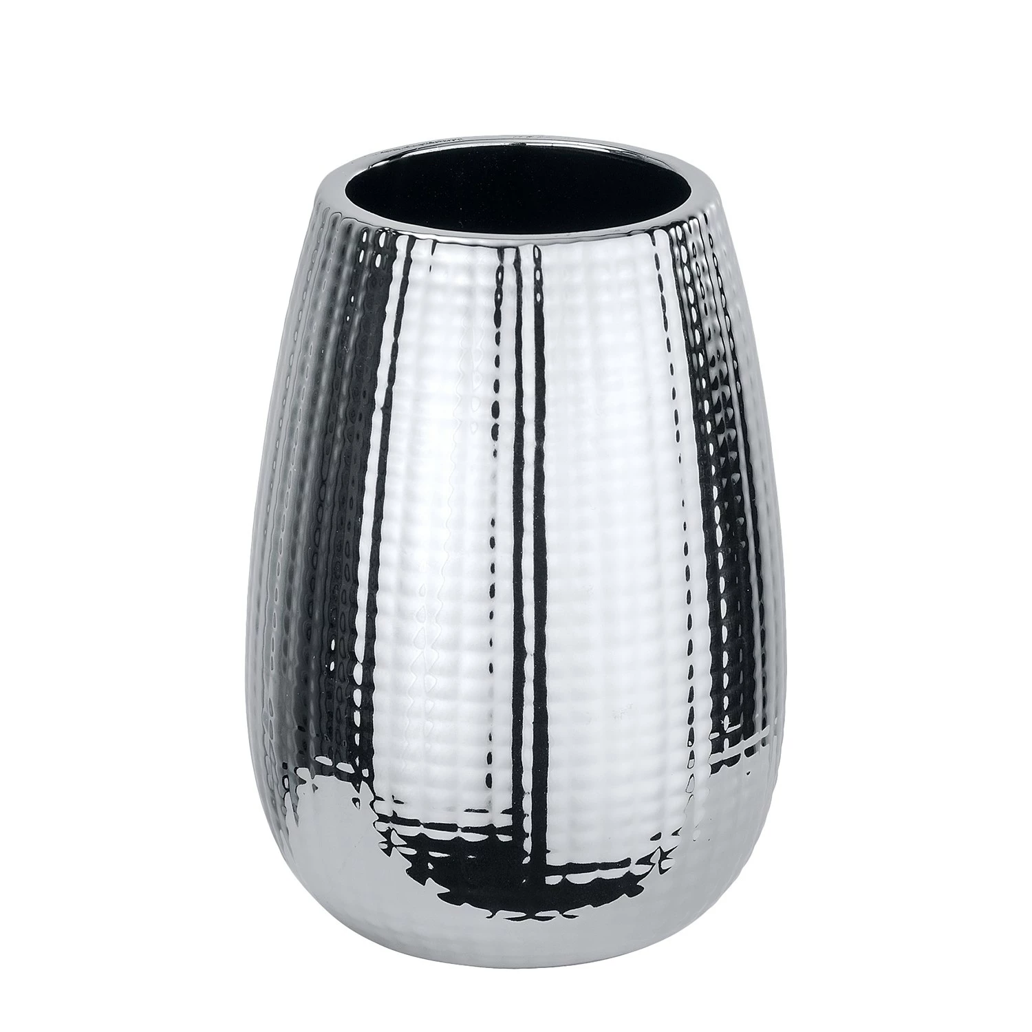 WENKO Bad-Accessoire-Set Dakar (3-teilig) - Keramik - Silber glänzend 4 WENKO Bad-Accessoire-Set Dakar (3-teilig) - Keramik - Silber glänzend – Bild 2