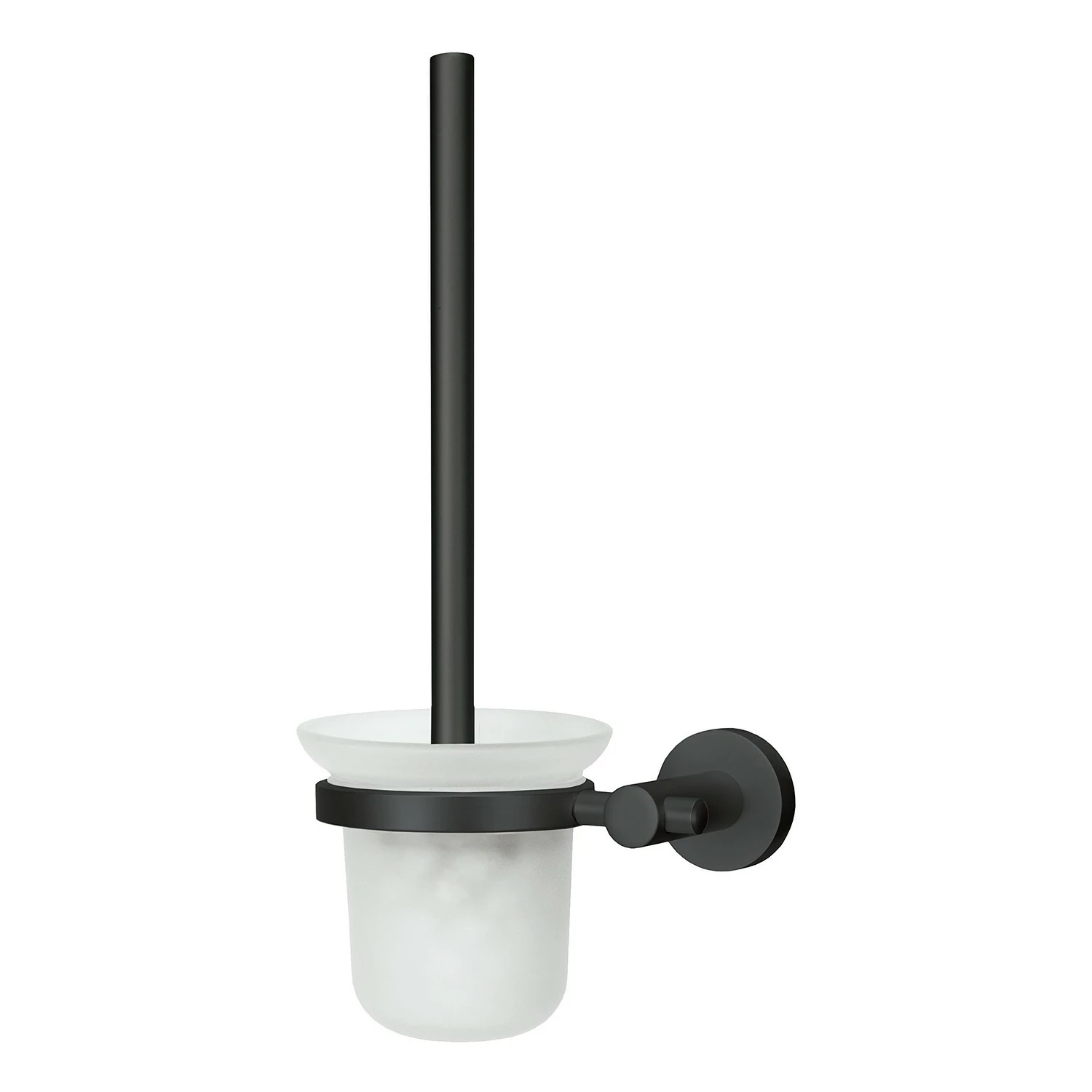 Kleine Wolke WC-Bürstenhalterung Apollo Nero - Aluminium / Glas - Schwarz / Milchglas 3 Kleine Wolke WC-Bürstenhalterung Apollo Nero - Aluminium / Glas - Schwarz / Milchglas