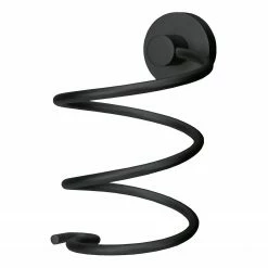 Kleine Wolke Fönhalter Apollo Nero - Aluminium - Schwarz