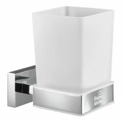 Kleine Wolke Zahnputzbecher Meo - Messing / Edelstahl - Milchglas