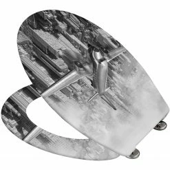 WENKO Premium WC-Sitz Old-Time Plane - Edelstahl / Duroplas - Schwarz / Weiß 13 WENKO Premium WC-Sitz Old-Time Plane - Edelstahl / Duroplas - Schwarz / Weiß -Badaccessoires Verkäufe 1000271087 210608 11170100272 DETAILS P000000001000271087