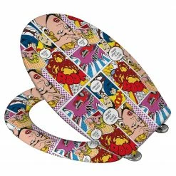 WENKO Premium WC-Sitz Pop-Art - Edelstahl / Duroplas - Mehrfarbig -Badaccessoires Verkäufe 1000271088 210608 11131400024 DETAILS P000000001000271088