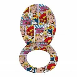 WENKO Premium WC-Sitz Pop-Art - Edelstahl / Duroplas - Mehrfarbig -Badaccessoires Verkäufe 1000271088 210608 11133500046 DETAILS P000000001000271088