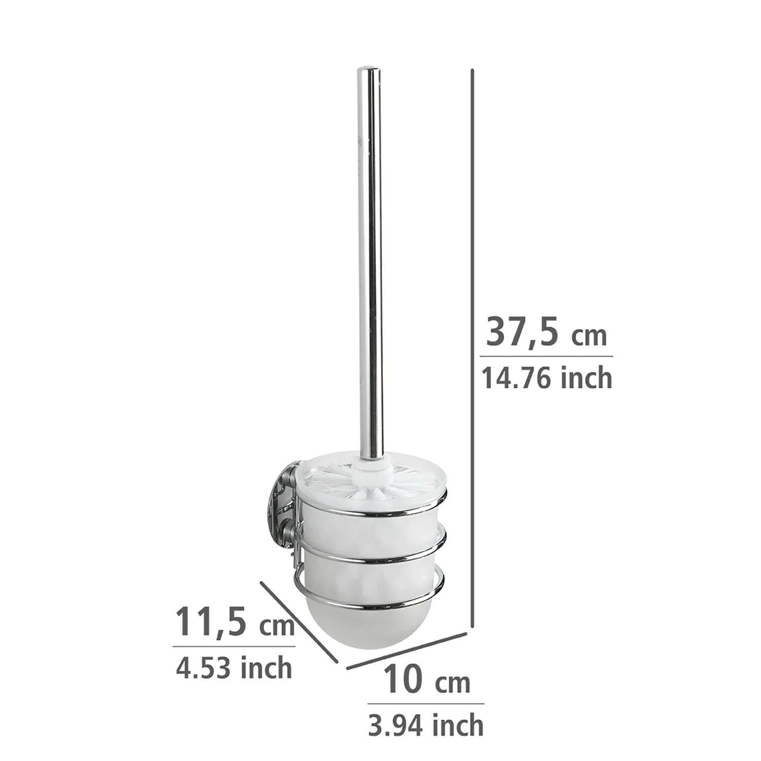WENKO Turbo-Loc WC-Garnitur Aingeni - Stahl / Polypropylen - Weiß / Chrom 4 WENKO Turbo-Loc WC-Garnitur Aingeni - Stahl / Polypropylen - Weiß / Chrom – Bild 2
