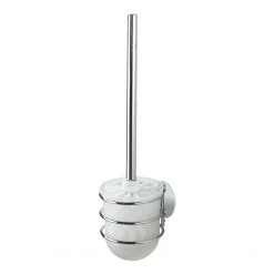 WENKO Turbo-Loc WC-Garnitur Aingeni - Stahl / Polypropylen - Weiß / Chrom