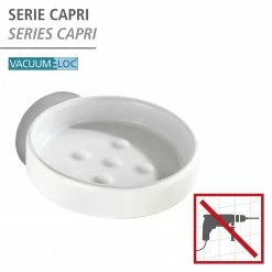 WENKO Seifenablage Capri - Zinkdruckguss / Keramik - Weiß 19 WENKO Seifenablage Capri - Zinkdruckguss / Keramik - Weiß -Badaccessoires Verkäufe 1000271100 210608 11172400300 DETAILS P000000001000271100