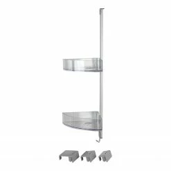 WENKO Eckablage Premium - Edelstahl - Silber -Badaccessoires Verkäufe 1000271107 210608 11130500013 DETAILS P000000001000271107