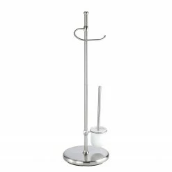 WENKO Stand WC-Garnitur Adiamo - Stahl - Silber