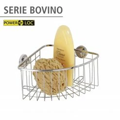 WENKO Power-Loc Eckablage Bovino - Edelstahl / ABS - Silber -Badaccessoires Verkäufe 1000271110 210608 11155600199 DETAILS P000000001000271110