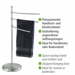 WENKO Handtuchständer Adiamo II - Stahl - Silber -Badaccessoires Verkäufe 1000271114 210608 11142600100 DETAILS P000000001000271114