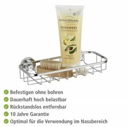WENKO Power-Loc Universalablage Bovino - Edelstahl / ABS - Silber -Badaccessoires Verkäufe 1000271123 210608 11135200062 DETAILS P000000001000271123
