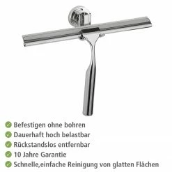 WENKO Power-Loc Duschabzieher Bovino - Edelstahl / ABS - Silber -Badaccessoires Verkäufe 1000271125 210608 11131800027 DETAILS P000000001000271125
