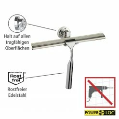 WENKO Power-Loc Duschabzieher Bovino - Edelstahl / ABS - Silber -Badaccessoires Verkäufe 1000271125 210608 11131900028 DETAILS P000000001000271125