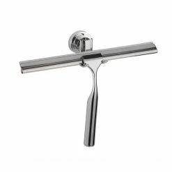 WENKO Power-Loc Duschabzieher Bovino - Edelstahl / ABS - Silber